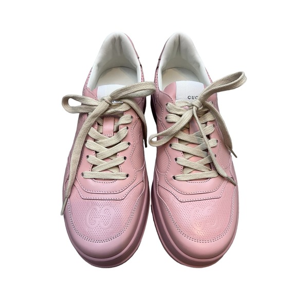 Gucci GG Supreme Sneaker Pink Embossed size 40.5 - Picture 1 of 8